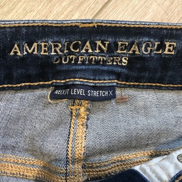 Americium Eagle jean shorts. Embroidered and distressed. - Picture 3 of 4